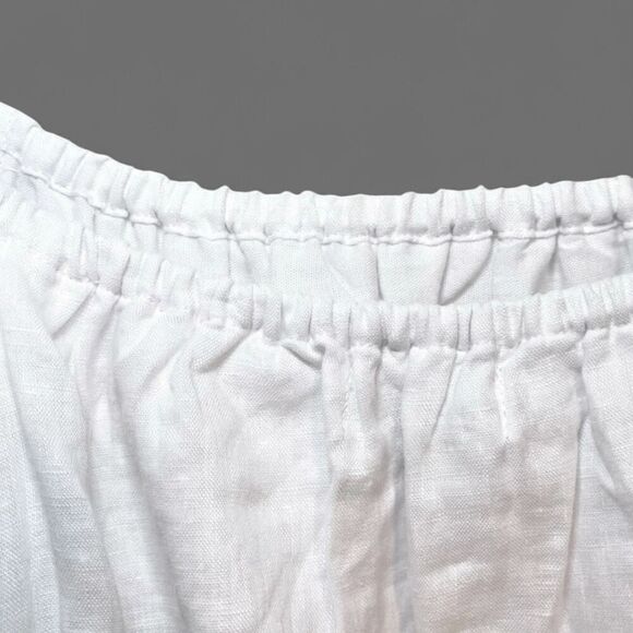 Faithfull The Brand Almero Mini Dress - Plain White Size 6 Boho Linen NWT - Picture 12 of 16